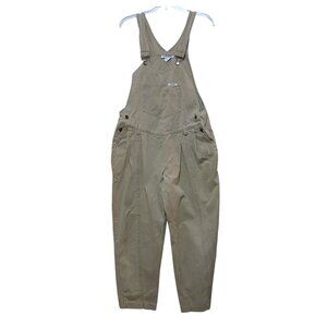 Vintage 90s Ideas Overalls L Pleated Khaki Denim Gorp Utility Chore Neutral